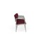 Lesro Lenox Steel 4 Seater with Center Arms, Wine/Mulberry (Red) Seat, Wine/Mulberry Back, 85.5 W 24.5 L LS4103 - alternate 3